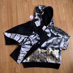 Justice leggings and matching hoodie